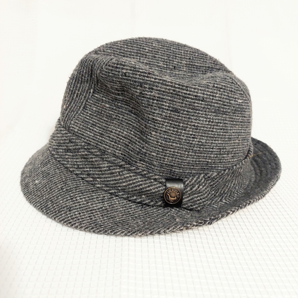 Vintage Fedora Gray Tweed Hat Country Gentlemen Travler